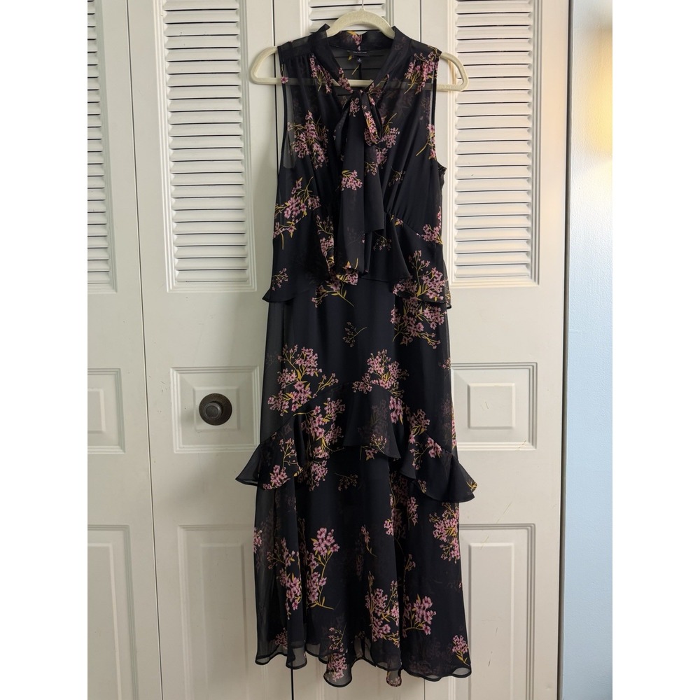 Whimsigoth Fairy Maxi Dress S Ruffle Tiered Floral Sheer Romantic Feminine Boho